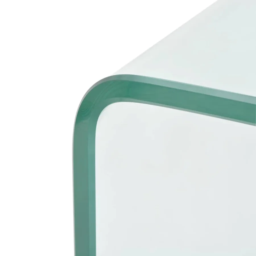 Table basse 98x45x30 cm Verre trempé Transparent - 4