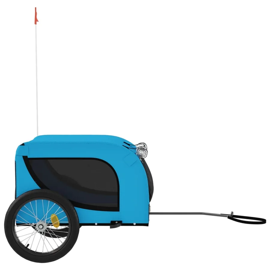 Remorque de vélo pour animaux de compagnie bleu et noir - 5