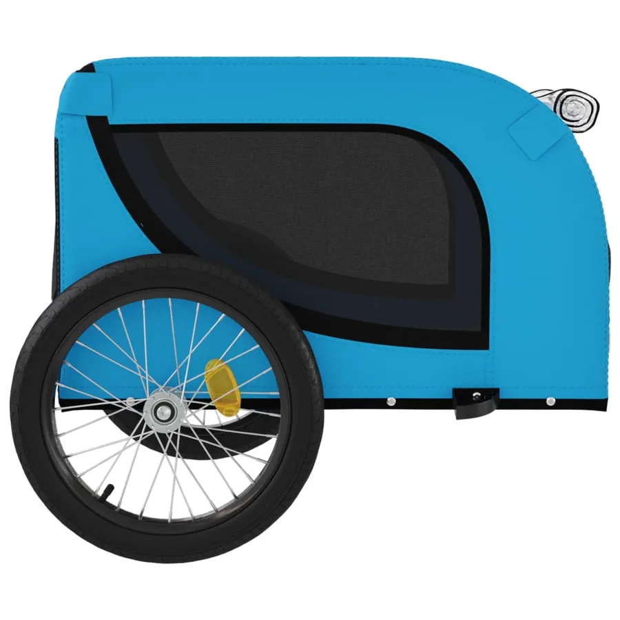 Remorque de vélo pour animaux de compagnie bleu et noir - 6