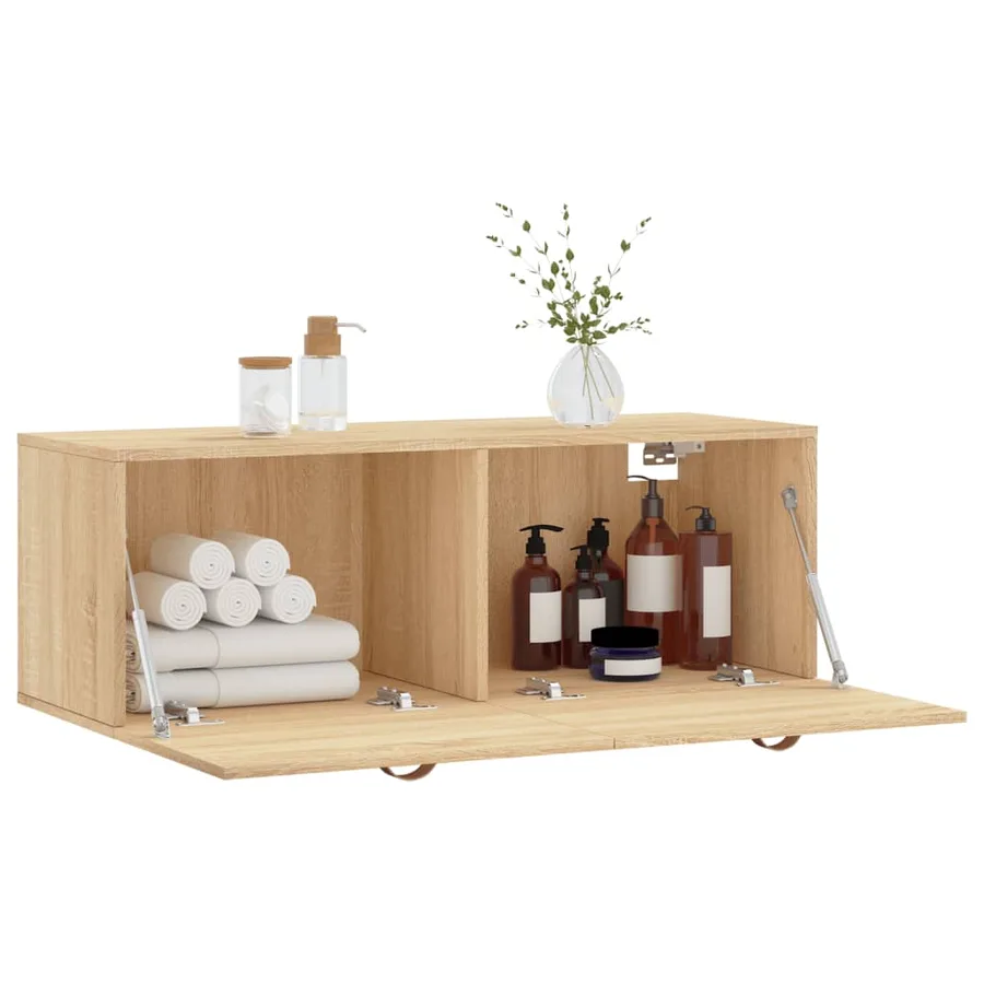 Armoire murale chêne sonoma 100x36,5x35 cm bois d'ingénierie - 8