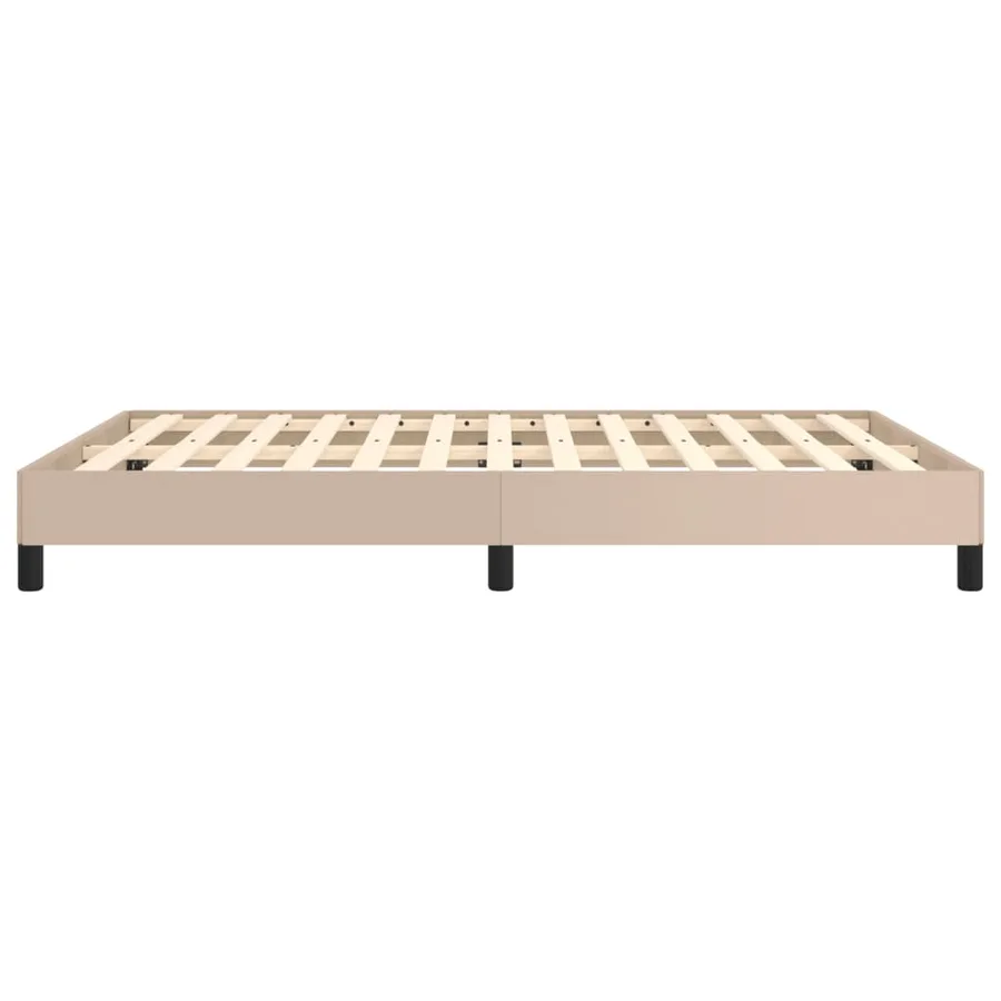 Cadre de lit sans matelas cappuccino 140x200 cm similicuir - 6