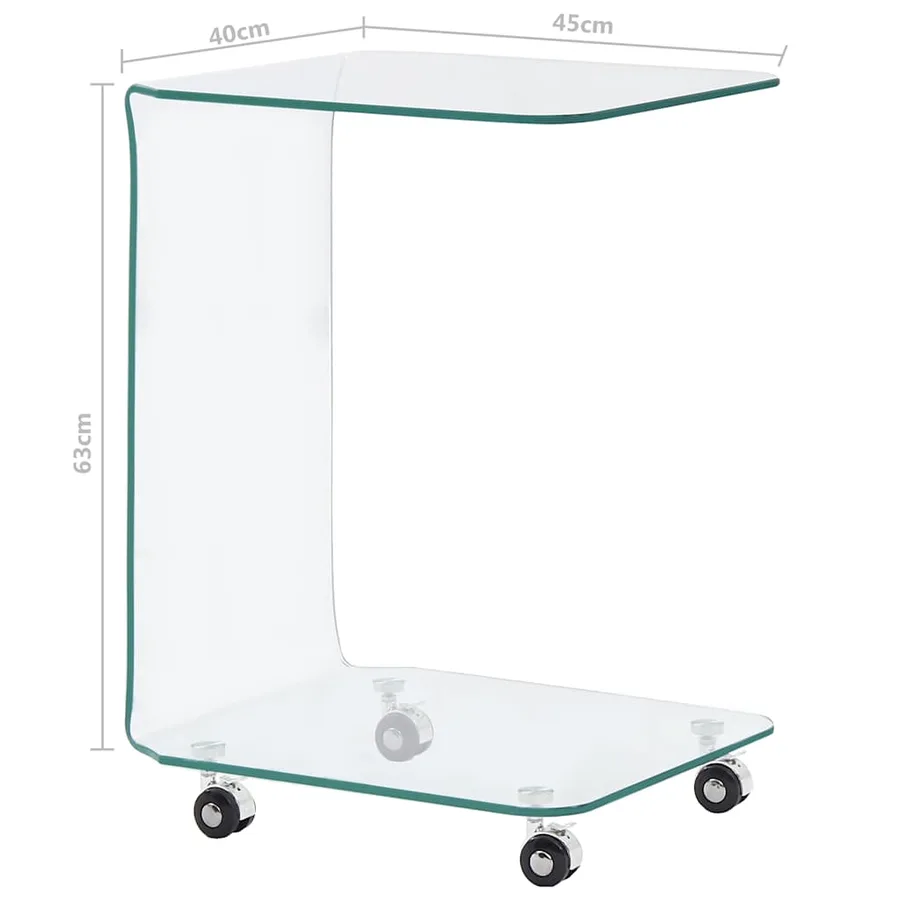 Table basse 45x40x63 cm Verre trempé - 5