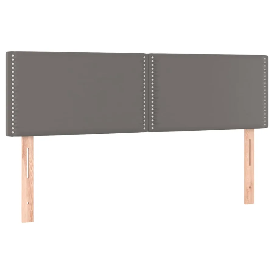Sommier à lattes de lit avec matelas et LED Gris 140x200 cm - 7