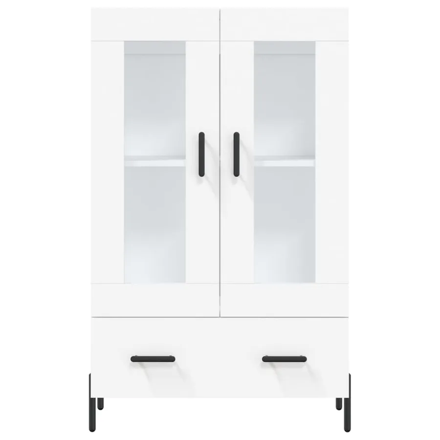 Buffet haut blanc 69,5x31x115 cm bois d'ingénierie - 6