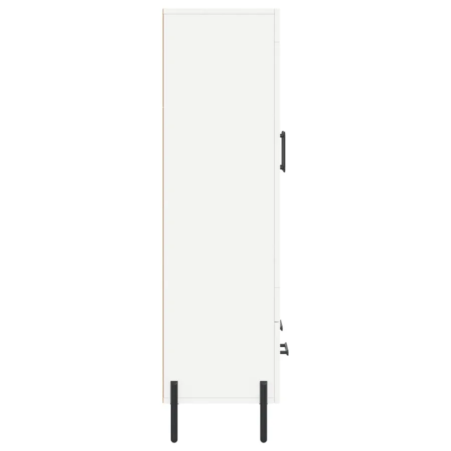 Buffet haut blanc 69,5x31x115 cm bois d'ingénierie - 7