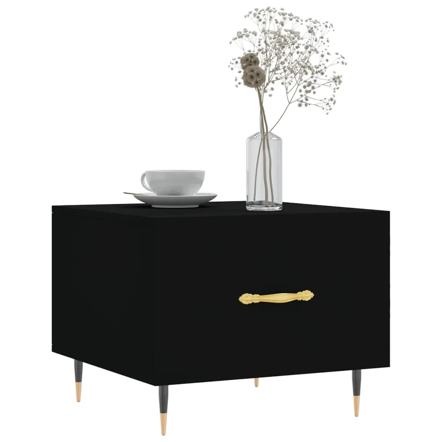 Tables basses 2 pcs noir 50x50x40 cm bois d'ingénierie - 3