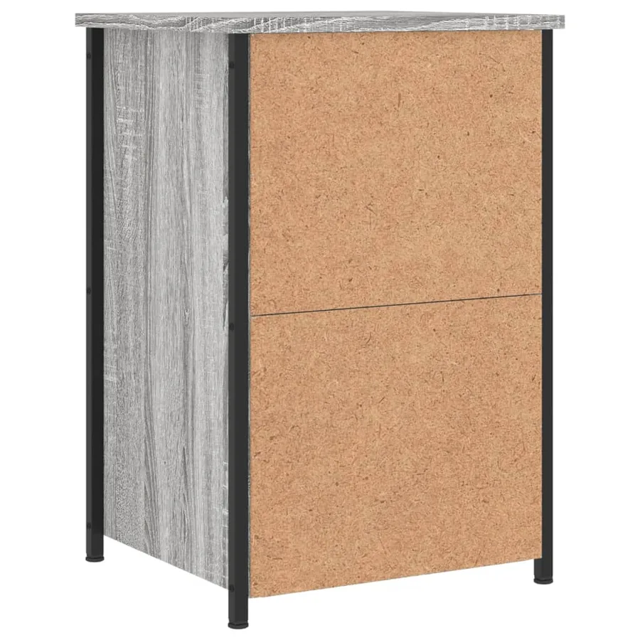 Tables de chevet 2 pcs sonoma gris 40x36x60cm bois d'ingénierie - 9