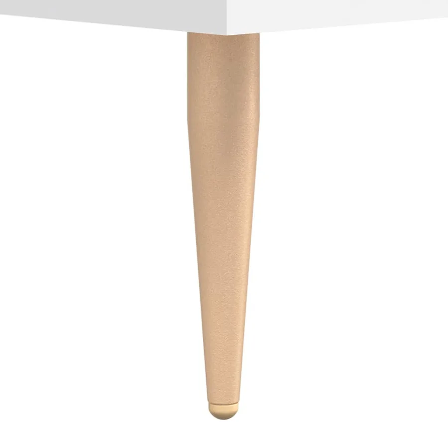 Table basse blanc 50x50x40 cm bois d'ingénierie - 10