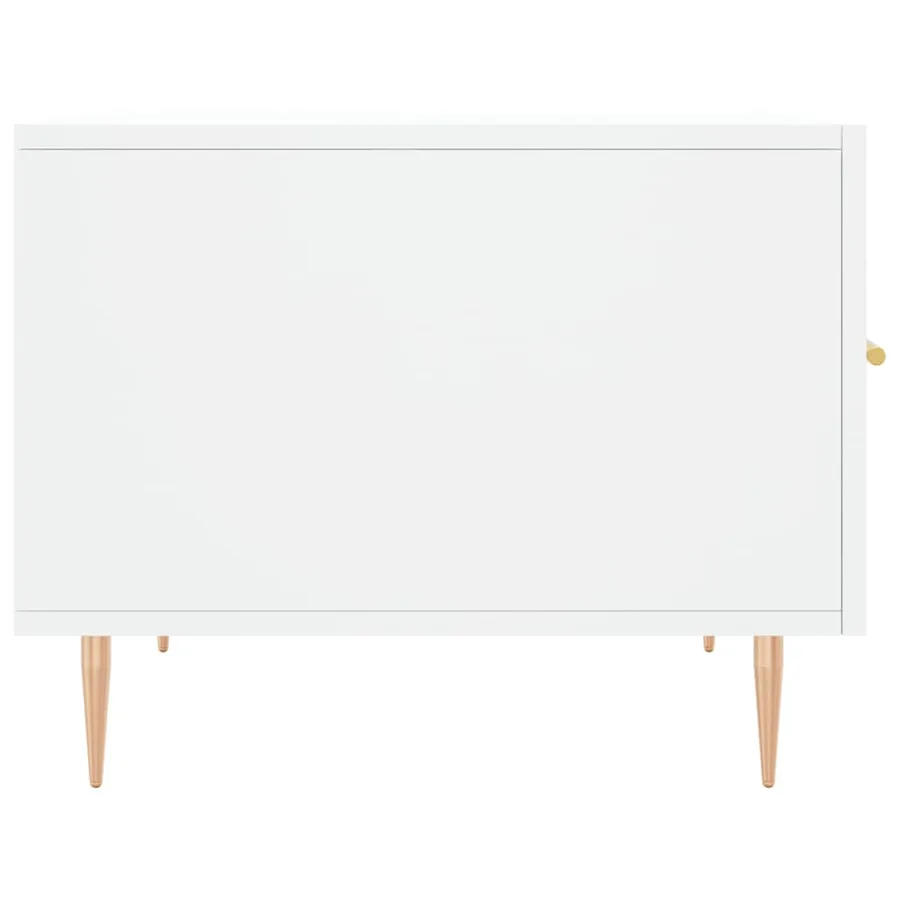 Table basse blanc 50x50x40 cm bois d'ingénierie - 7