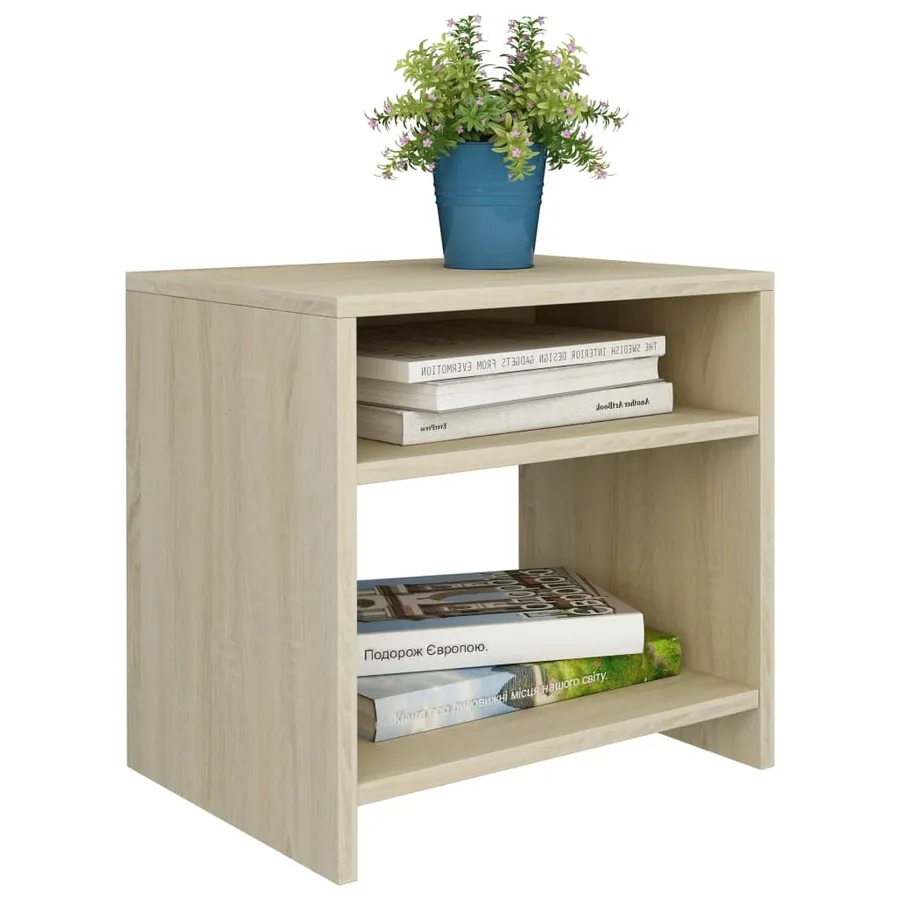 Tables de chevet 2pcs Chêne sonoma 40x30x40cm Bois d'ingénierie - 3