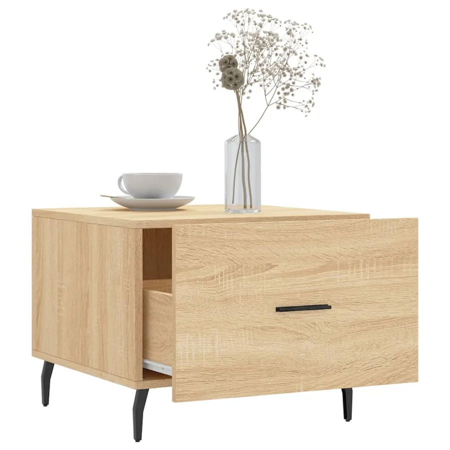 Table basse Chêne sonoma 50x50x40 cm Bois d'ingénierie - 4