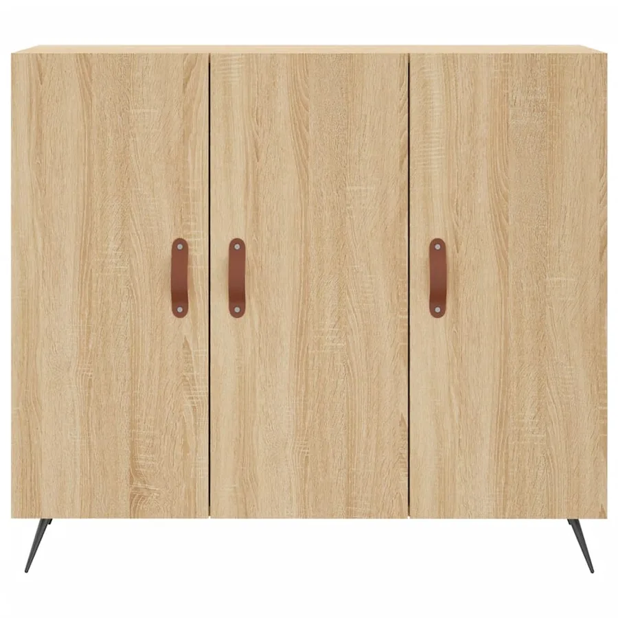 Buffet chêne sonoma 90x34x80 cm bois d'ingénierie - 6