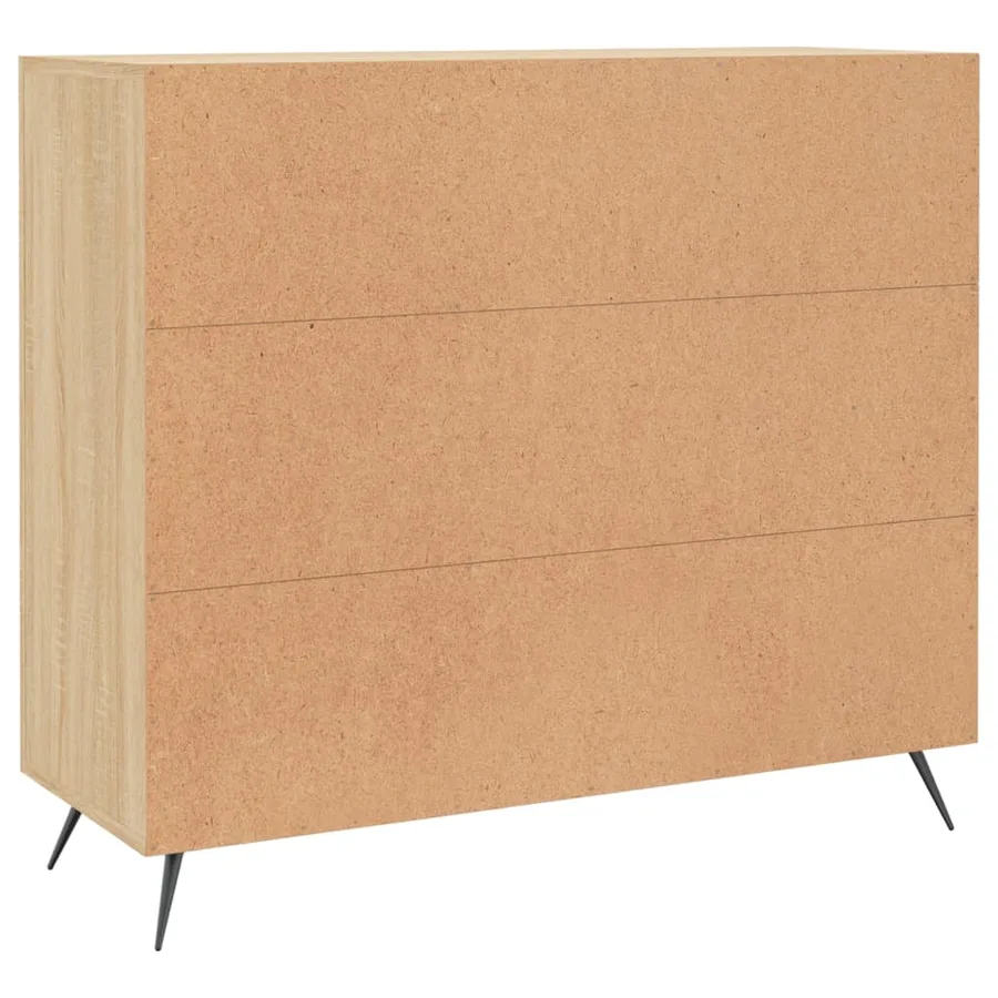 Buffet chêne sonoma 90x34x80 cm bois d'ingénierie - 8