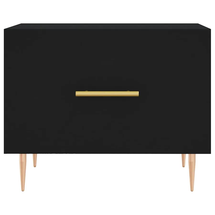 Table basse Noir 50x50x40 cm Bois d'ingénierie - 5
