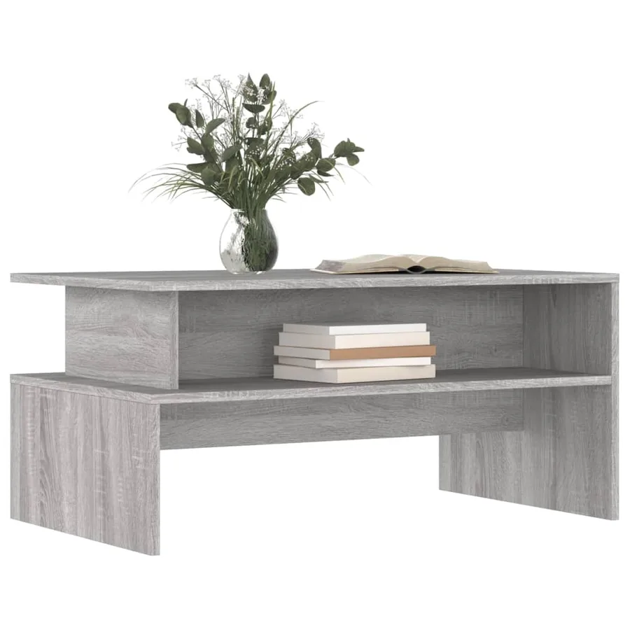 Table basse sonoma gris 90x55x42,5 cm bois d'ingénierie - 3
