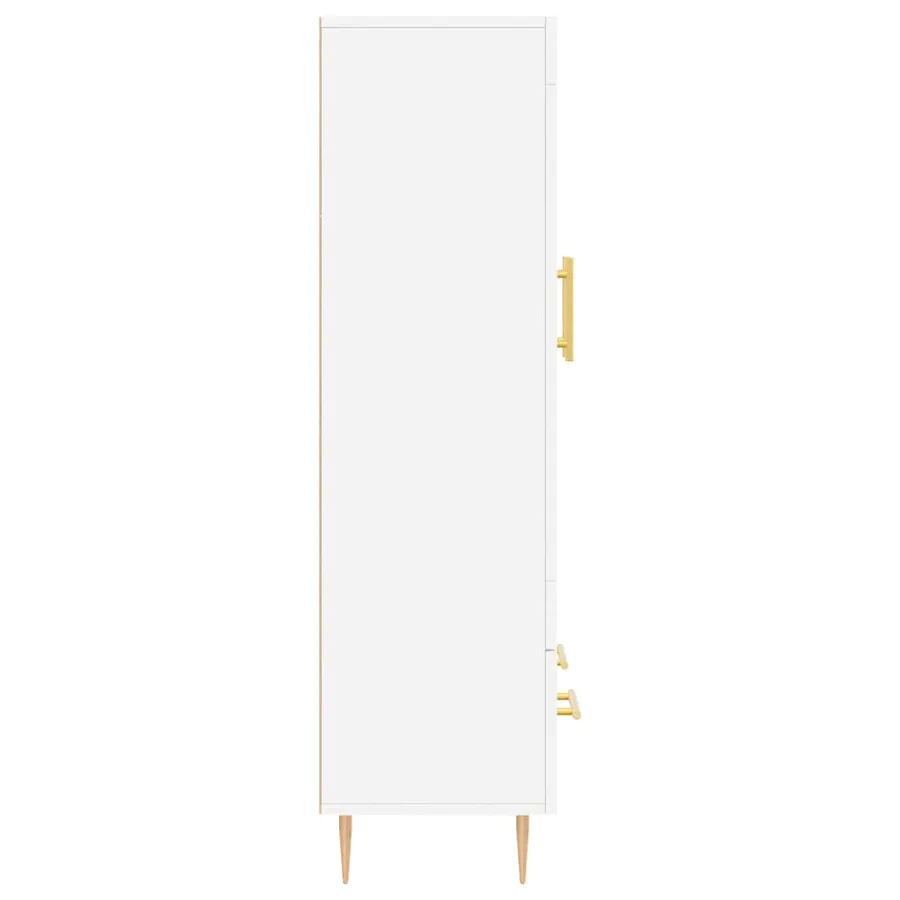 Buffet haut blanc 69,5x31x115 cm bois d'ingénierie - 7