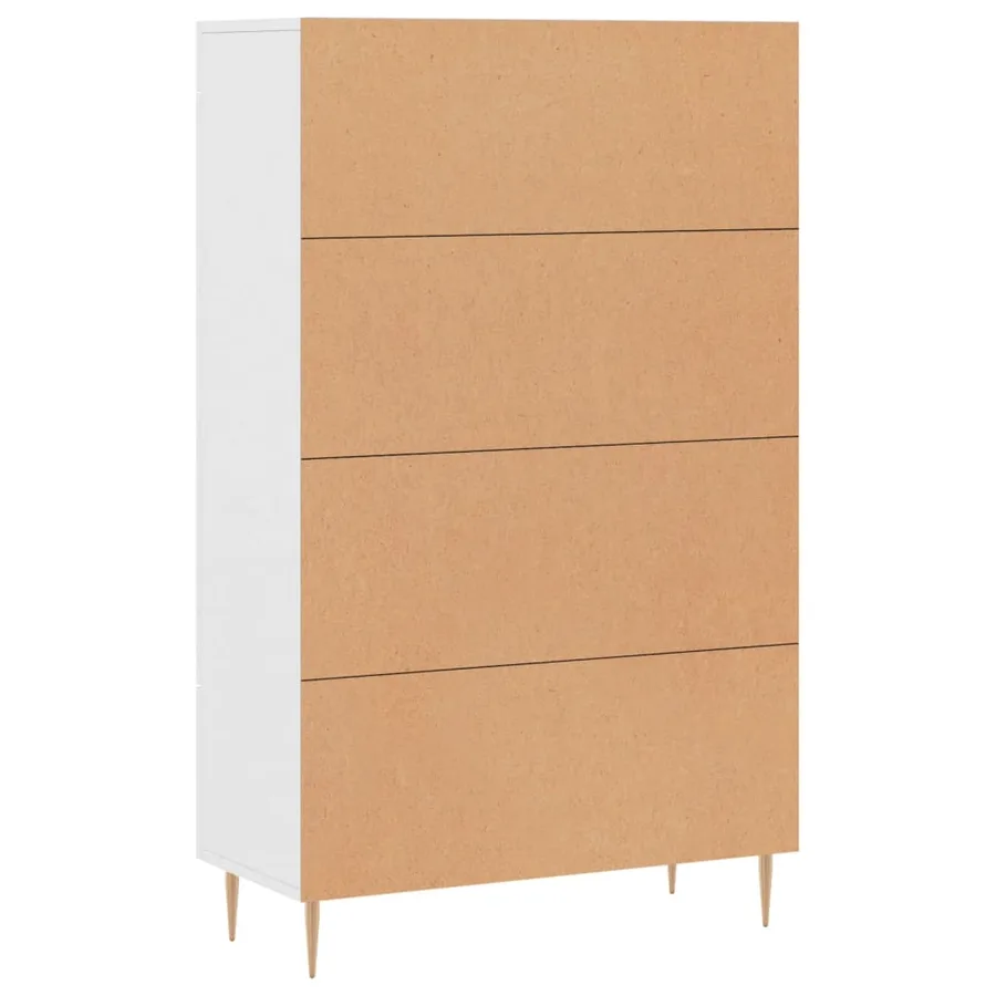 Buffet haut blanc 69,5x31x115 cm bois d'ingénierie - 8