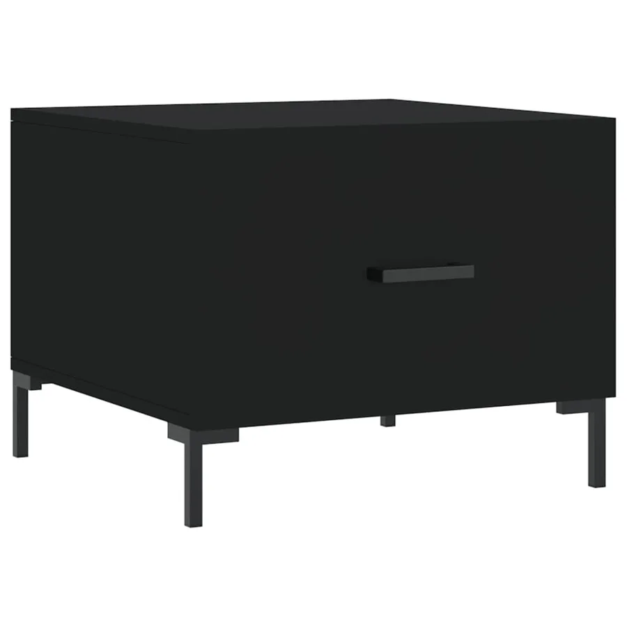 Table basse Noir 50x50x40 cm Bois d'ingénierie - 2