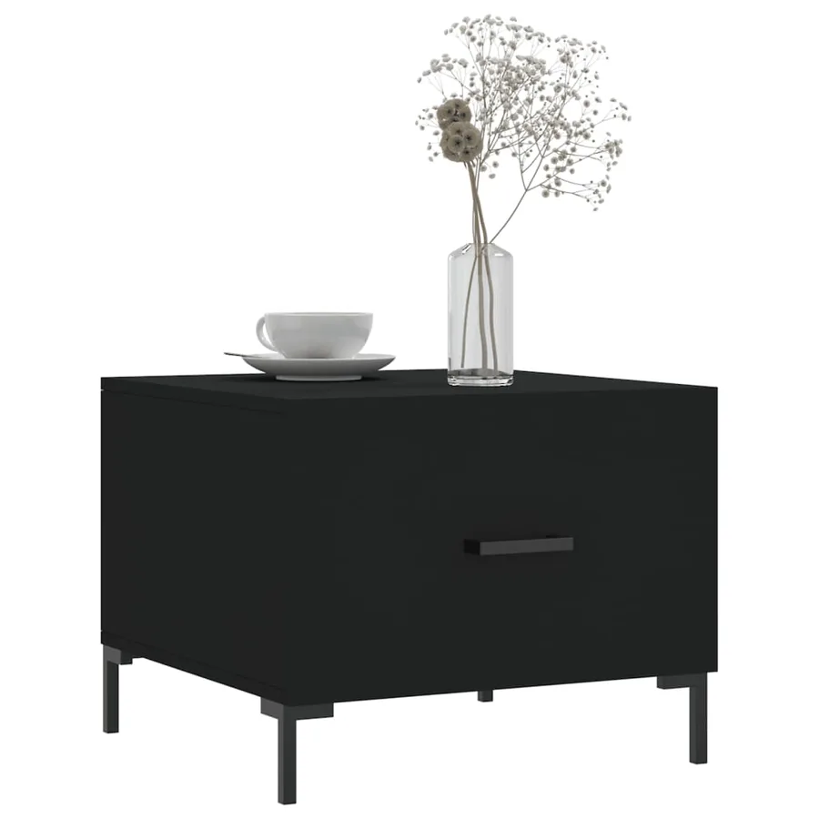 Table basse Noir 50x50x40 cm Bois d'ingénierie - 3