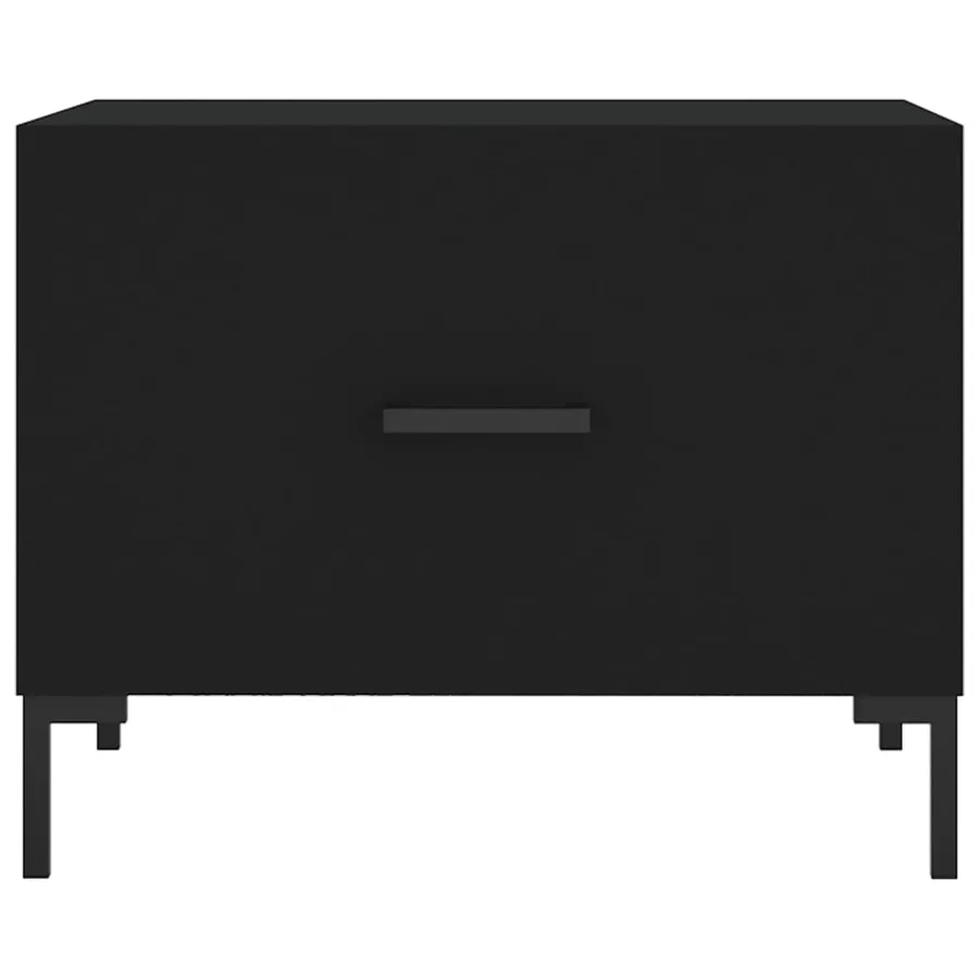 Table basse Noir 50x50x40 cm Bois d'ingénierie - 5