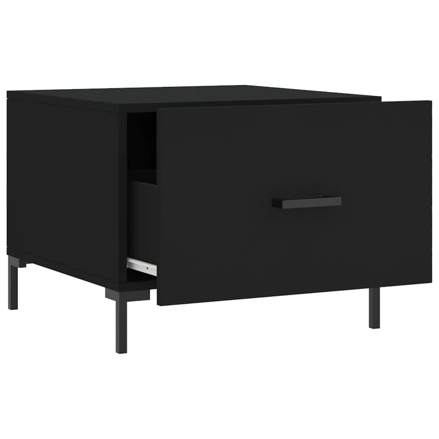 Table basse Noir 50x50x40 cm Bois d'ingénierie - 6