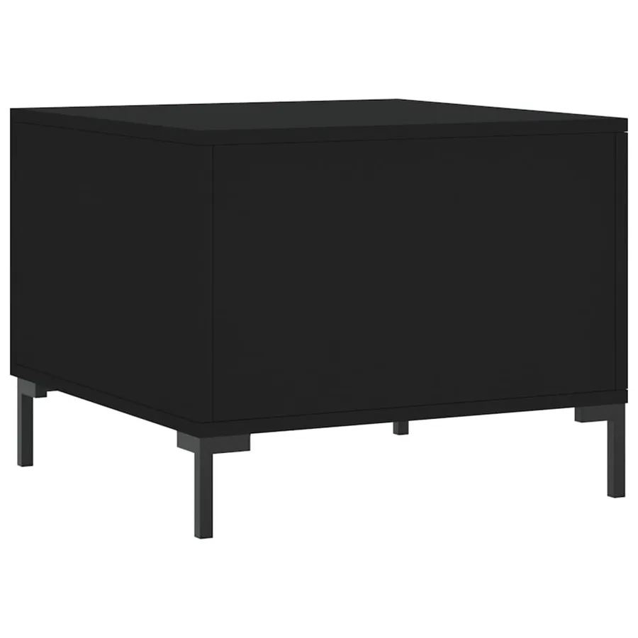 Table basse Noir 50x50x40 cm Bois d'ingénierie - 8