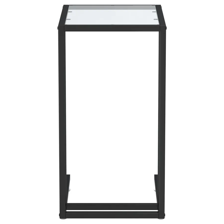 Table d'appoint ordinateur Transparent 50x35x65 cm Verre trempé - 3