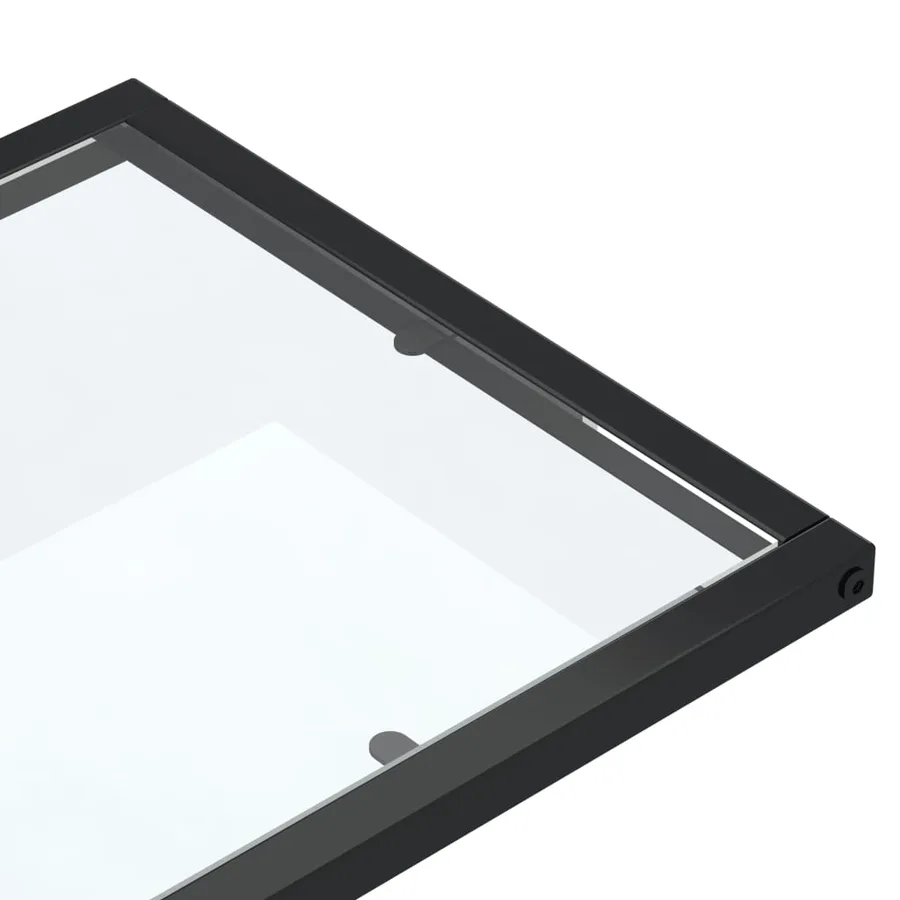 Table d'appoint ordinateur Transparent 50x35x65 cm Verre trempé - 5