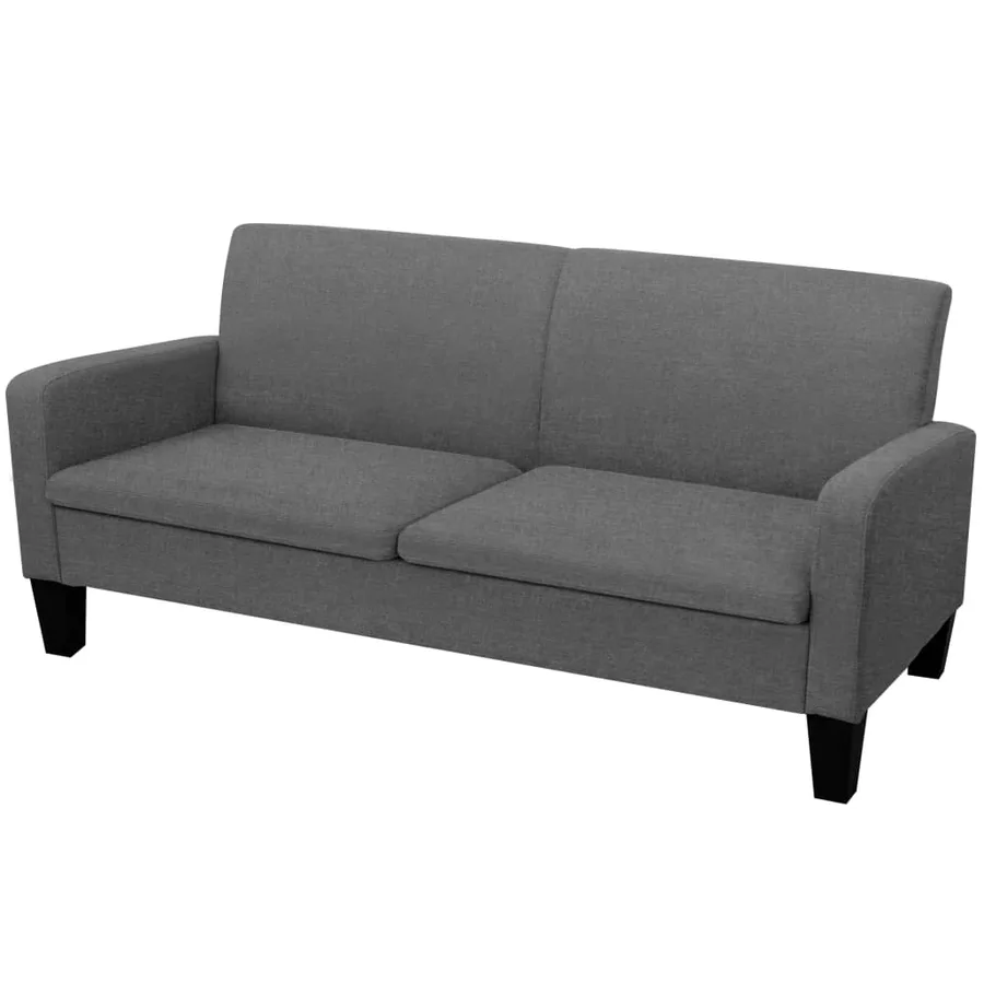 Ensemble de canapés 2 pcs Tissu Gris foncé - 2