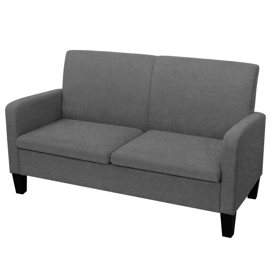 Ensemble de canapés 2 pcs Tissu Gris foncé - 4