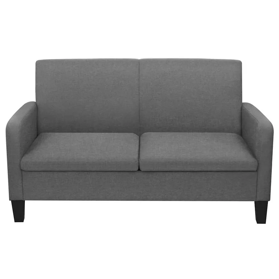 Ensemble de canapés 2 pcs Tissu Gris foncé - 5