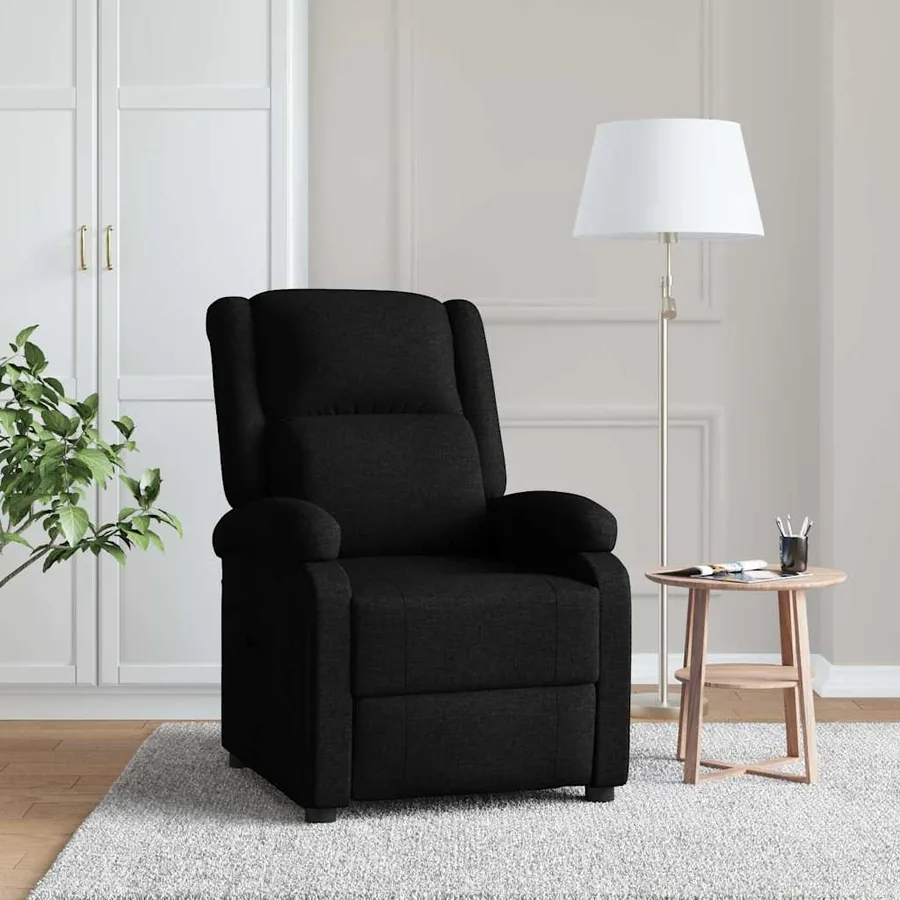Fauteuil inclinable Noir Tissu