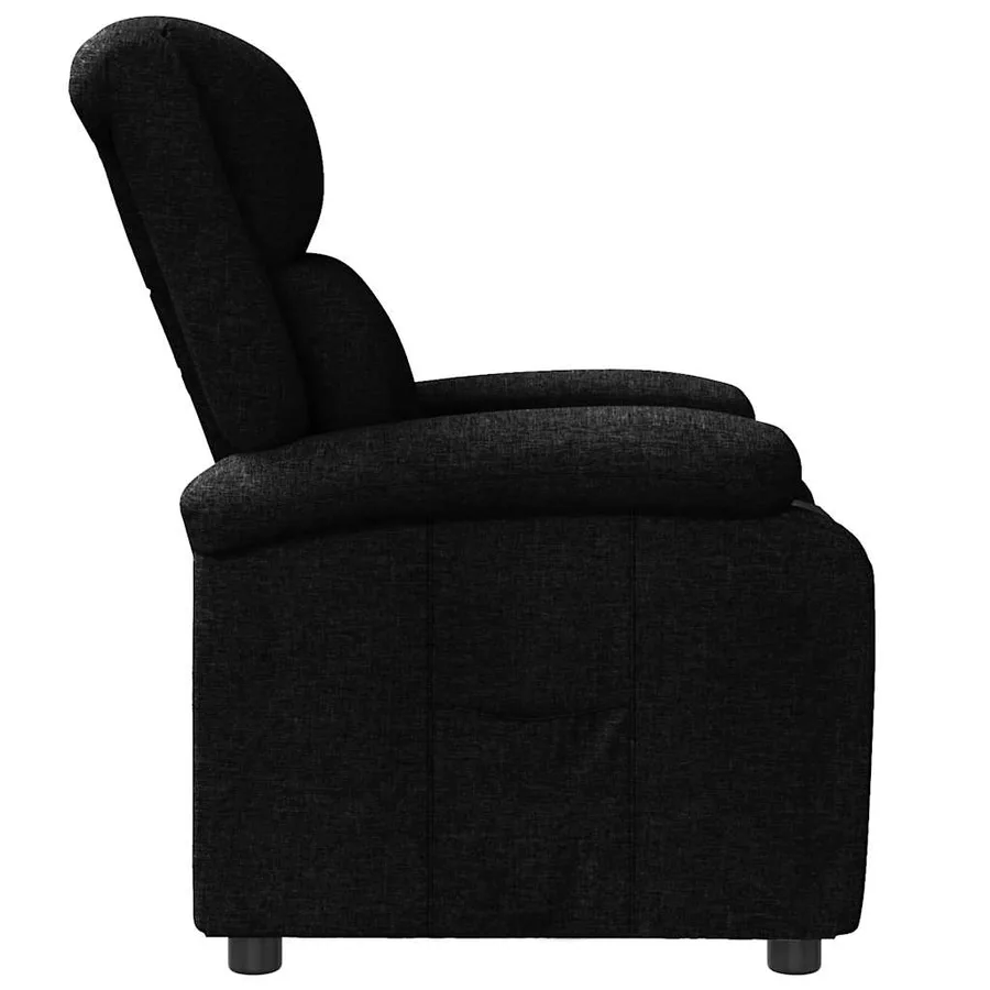 Fauteuil inclinable Noir Tissu - 4