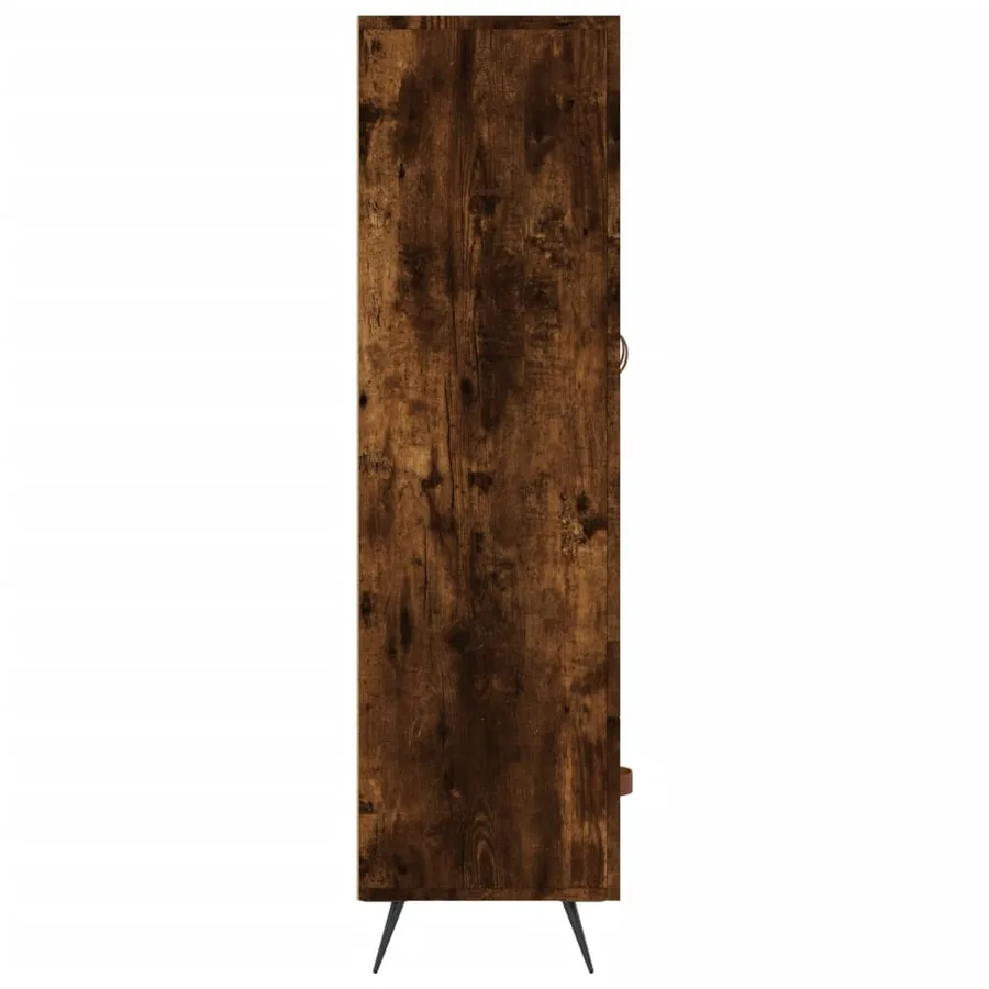 Buffet haut chêne fumé 69,5x31x115 cm bois d'ingénierie - 7