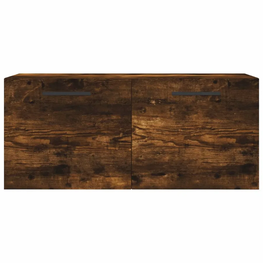 Armoire murale chêne fumé 80x36,5x35 cm bois d'ingénierie - 5