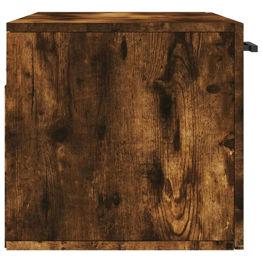 Armoire murale chêne fumé 80x36,5x35 cm bois d'ingénierie - 7