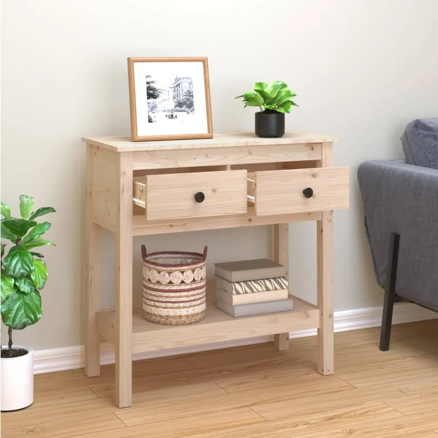 Table console 75x35x75 cm Bois massif de pin - 3