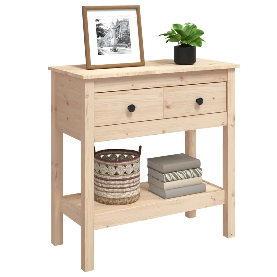 Table console 75x35x75 cm Bois massif de pin - 7