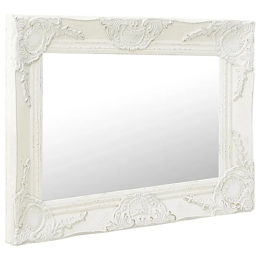 Miroir mural style baroque 50x40 cm Blanc - 2