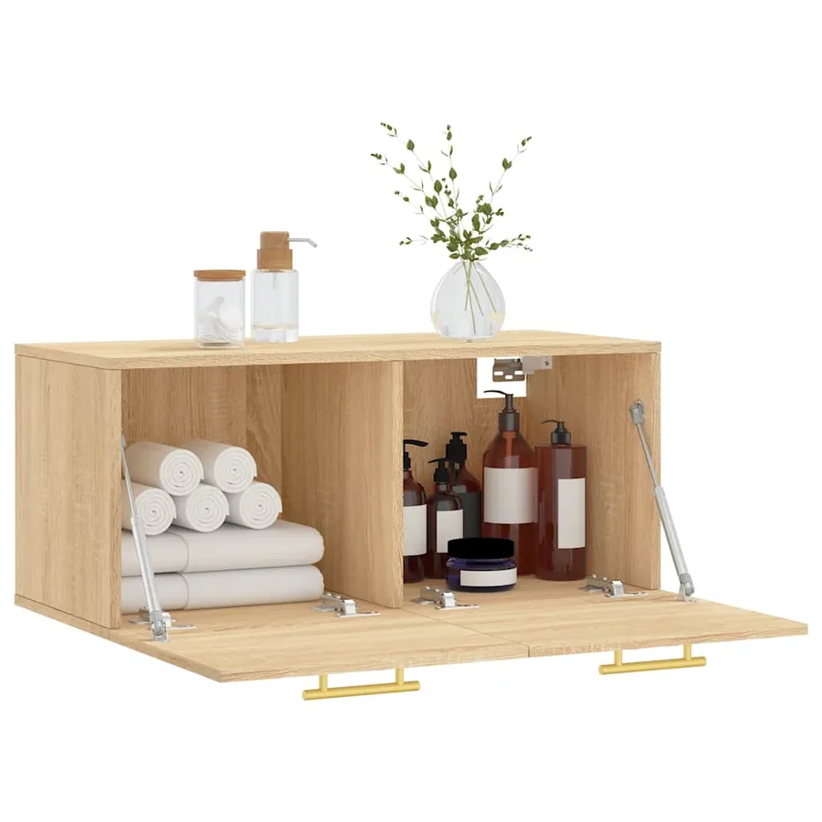 Armoire murale chêne sonoma 80x36,5x35 cm bois d'ingénierie - 4