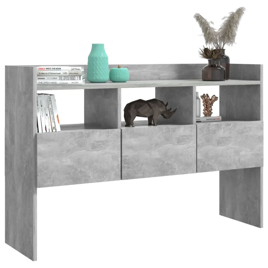 Buffet Gris béton 105x30x70 cm Bois d’ingénierie - 4