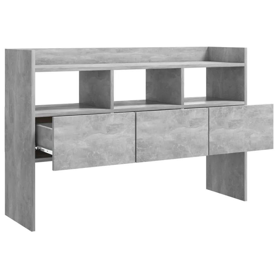 Buffet Gris béton 105x30x70 cm Bois d’ingénierie - 5