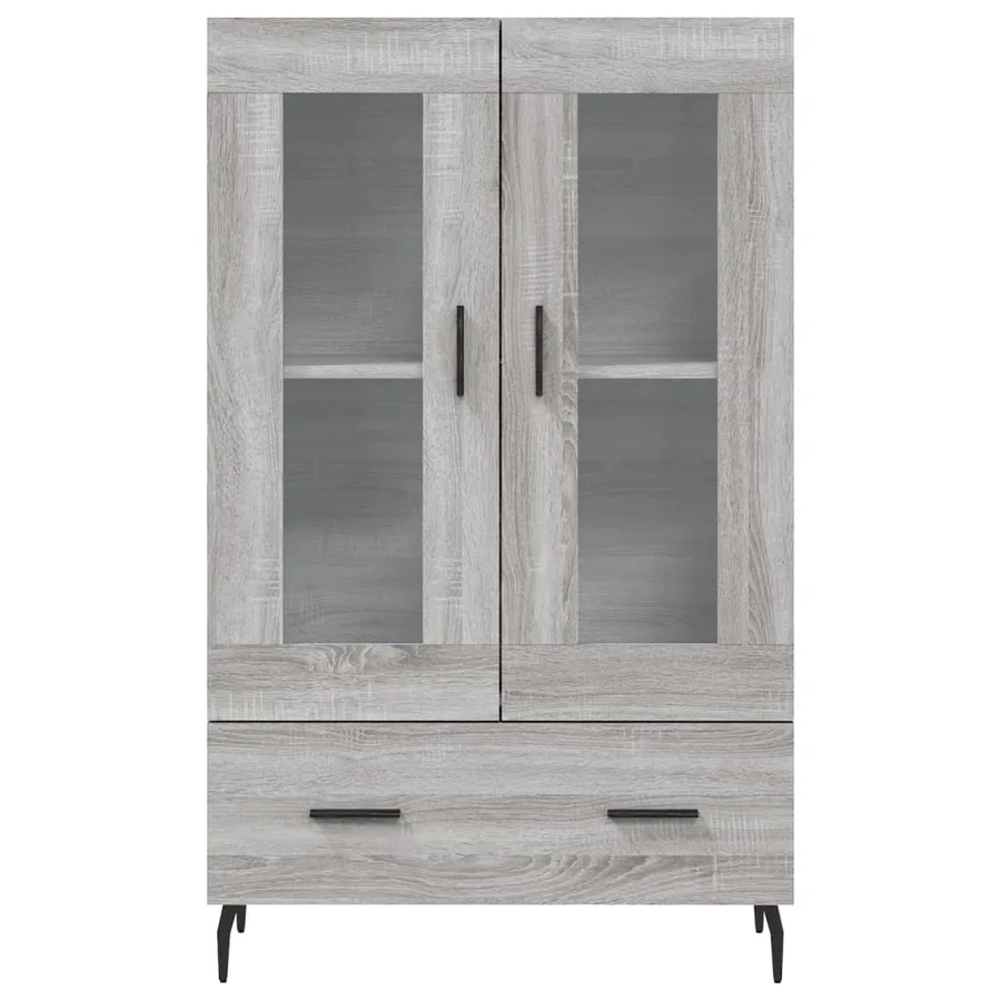 Buffet haut sonoma gris 69,5x31x115 cm bois d'ingénierie - 6