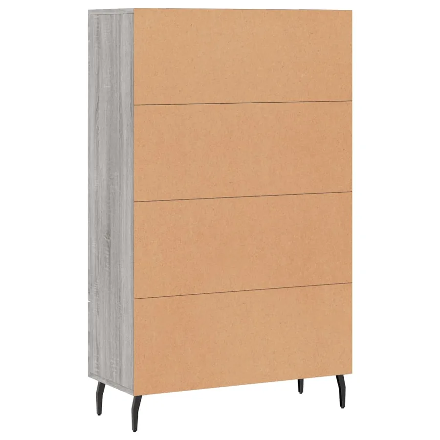 Buffet haut sonoma gris 69,5x31x115 cm bois d'ingénierie - 8