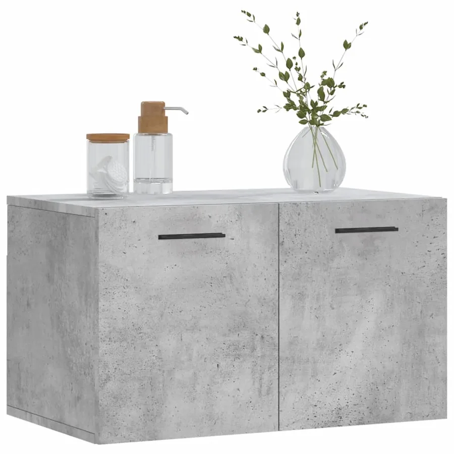 Armoire murale Gris béton 60x36,5x35 cm Bois d'ingénierie - 9