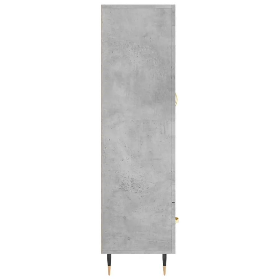 Buffet haut gris béton 69,5x31x115 cm bois d'ingénierie - 7