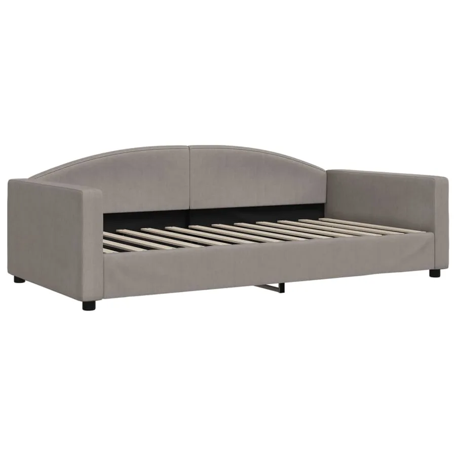 Lit de repos taupe 100x200 cm tissu - 2