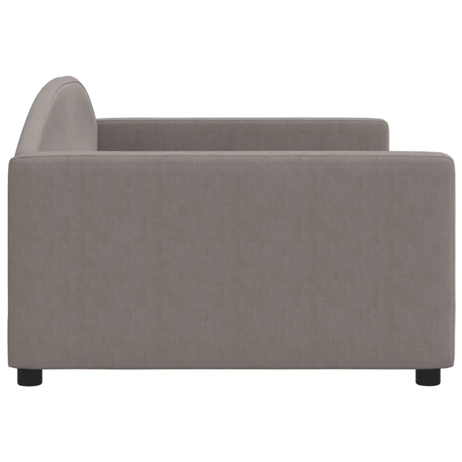 Lit de repos taupe 100x200 cm tissu - 4