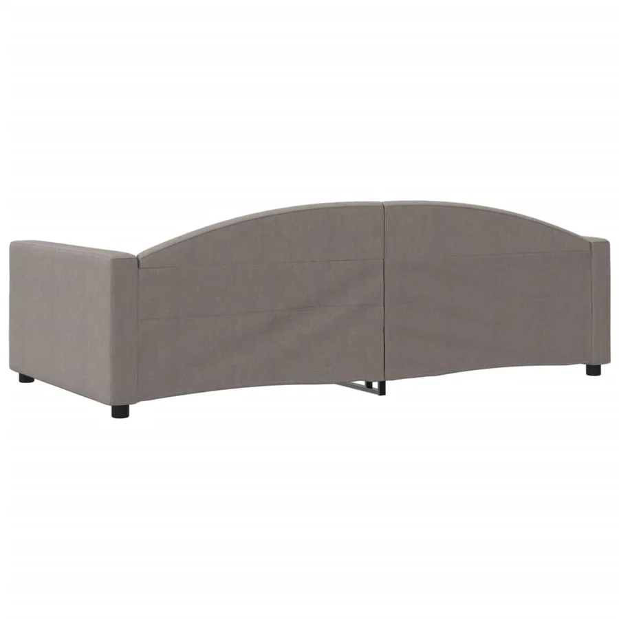 Lit de repos taupe 100x200 cm tissu - 5