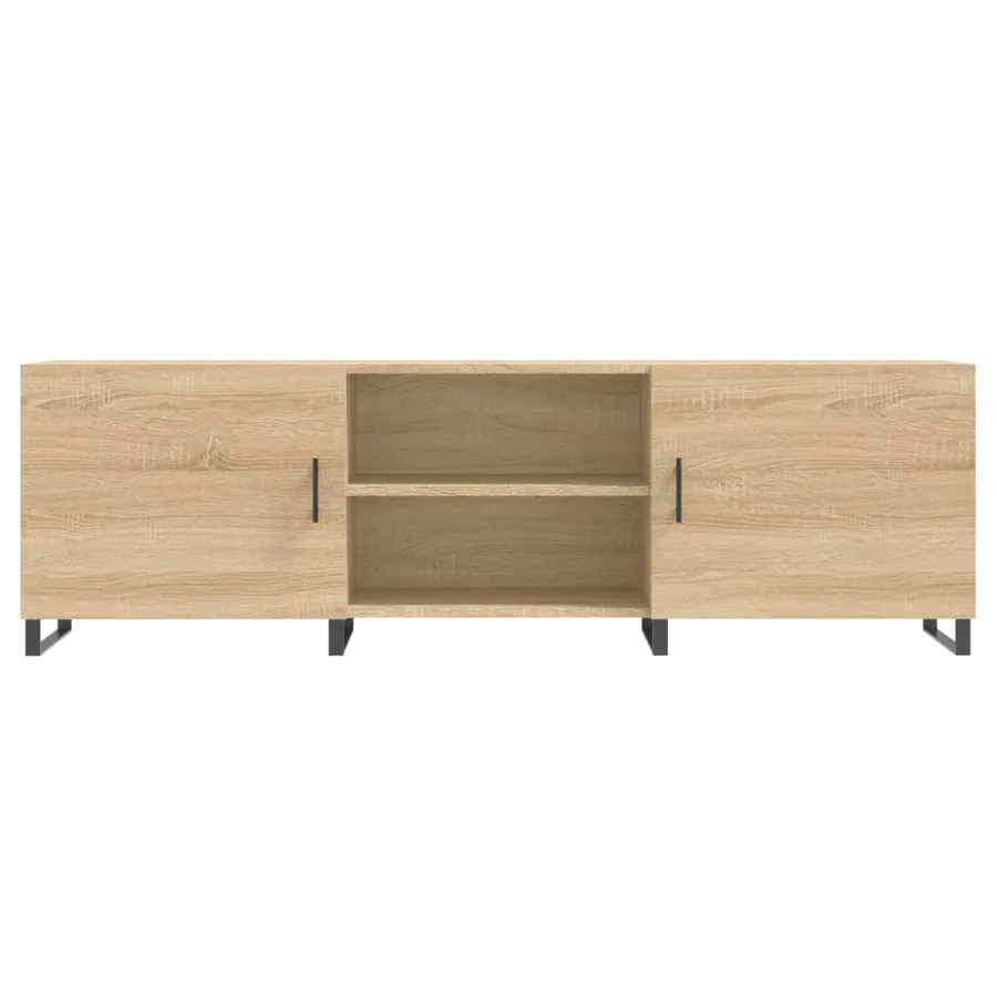 Meuble TV chêne sonoma 150x30x50 cm bois d'ingénierie - 5